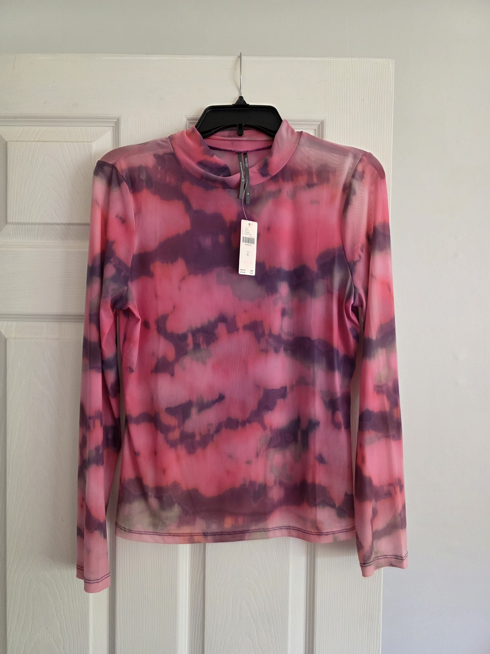 Anthropologie Mesh Mock Turtleneck size M